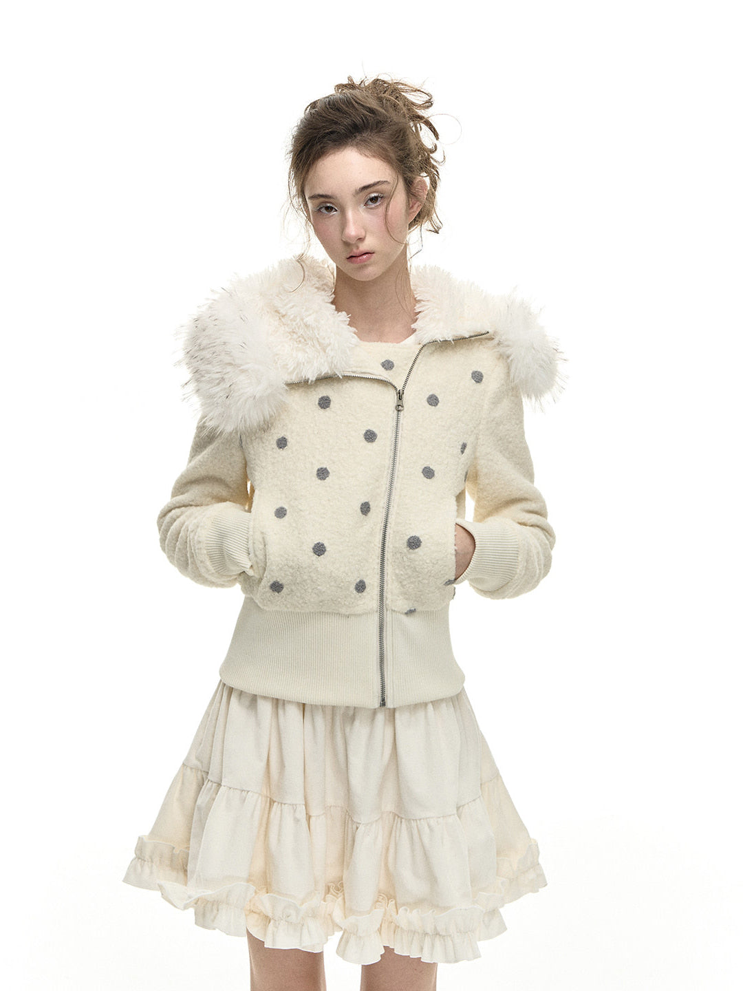 Romance Nanci Slim Fit Fur Short Jacket