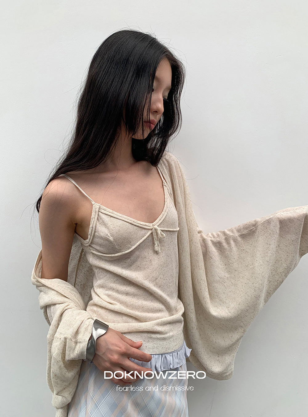 Bowtie Camisole & Cardigan (2color)