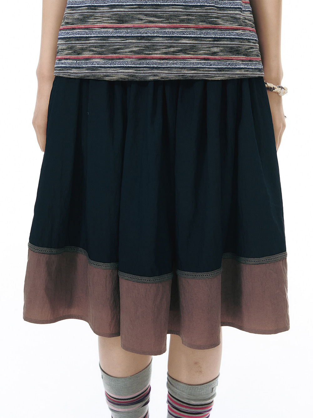 Vintage Hem Flare Skirt (2color)