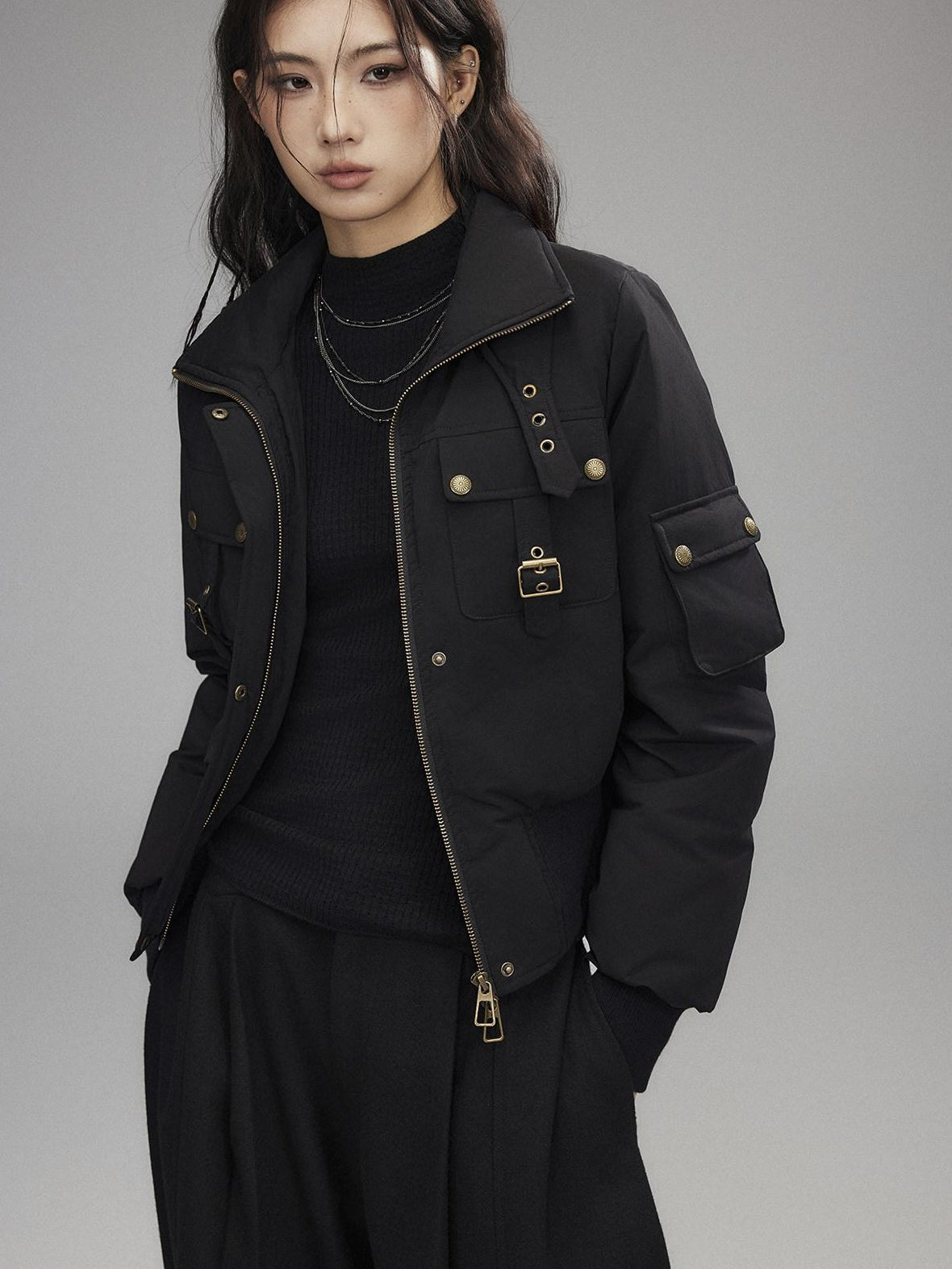90 Percent White Duck Down Warm Casual Cinched Waist Women Everyday Down Jackets