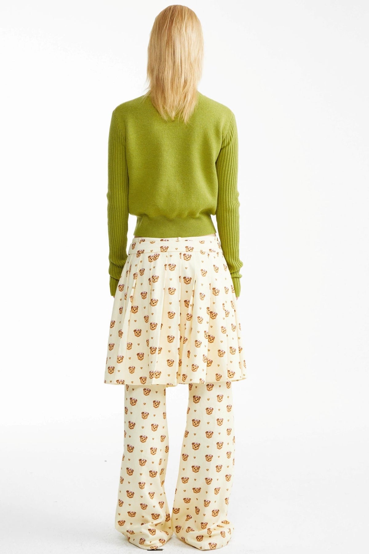 Medallion Pattern Knitted Pullover Sweater