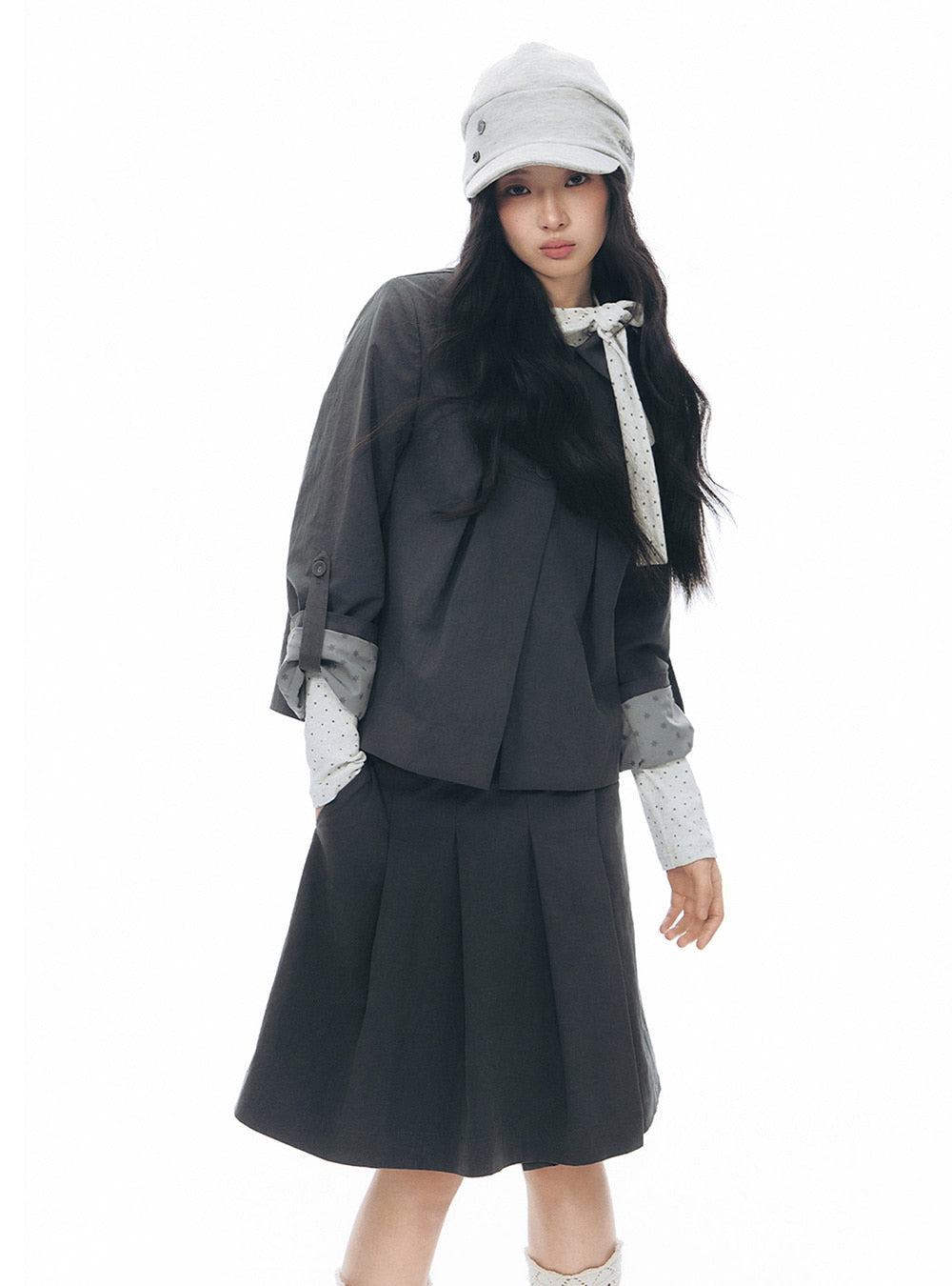 Detachable Hood Panel Jacket