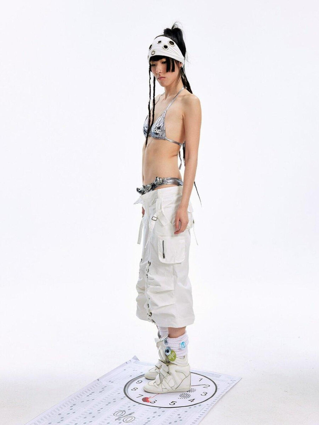 Original Baggy Low Waist Cotton Unisex White Casual Street Mid-Length Shorts