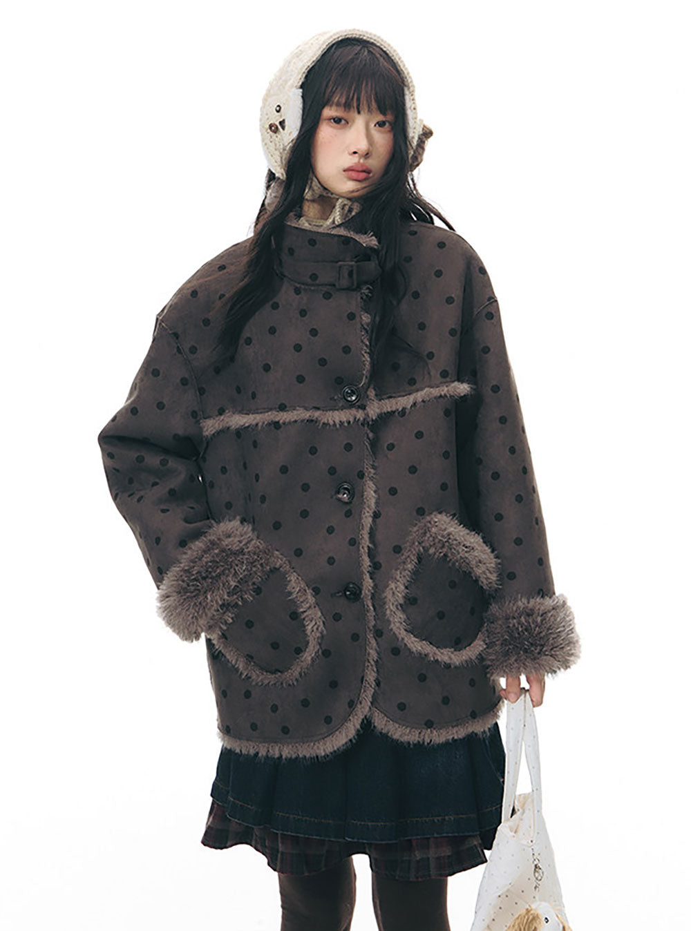 Reversible Shearling Collar Jacket (2color)