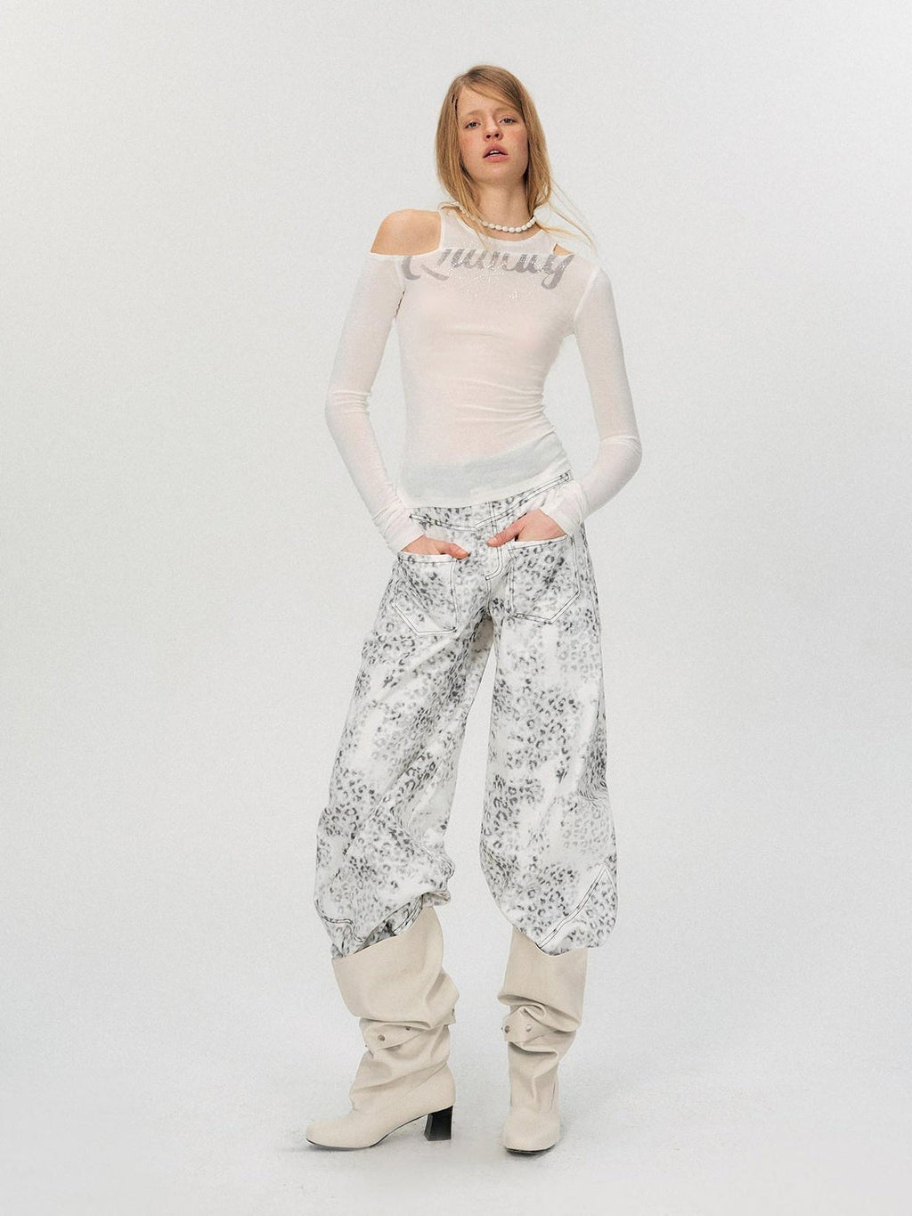 Rhinestone Vintage Slim Women Lyocell Blend Letter Print Long Sleeve Crop Tops