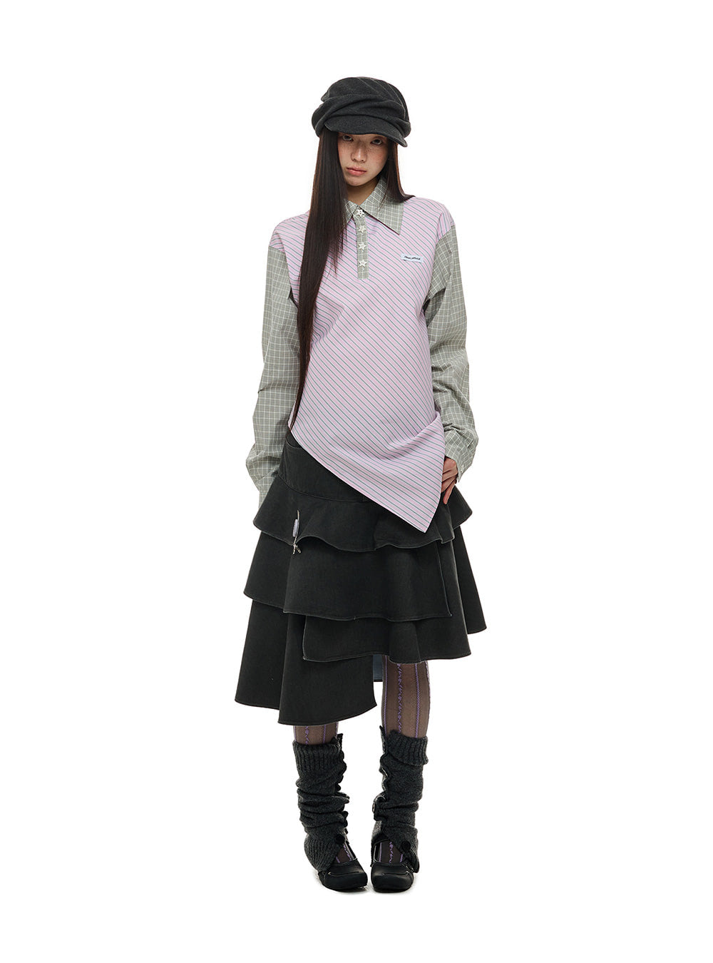 Pink Stripe Mix Shirt
