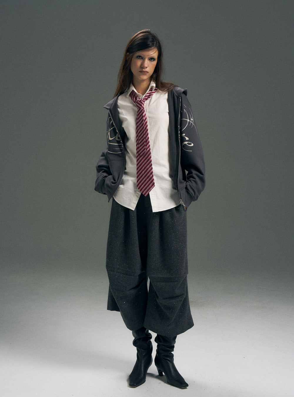 Cropped Wool Balloon Pants (2color)