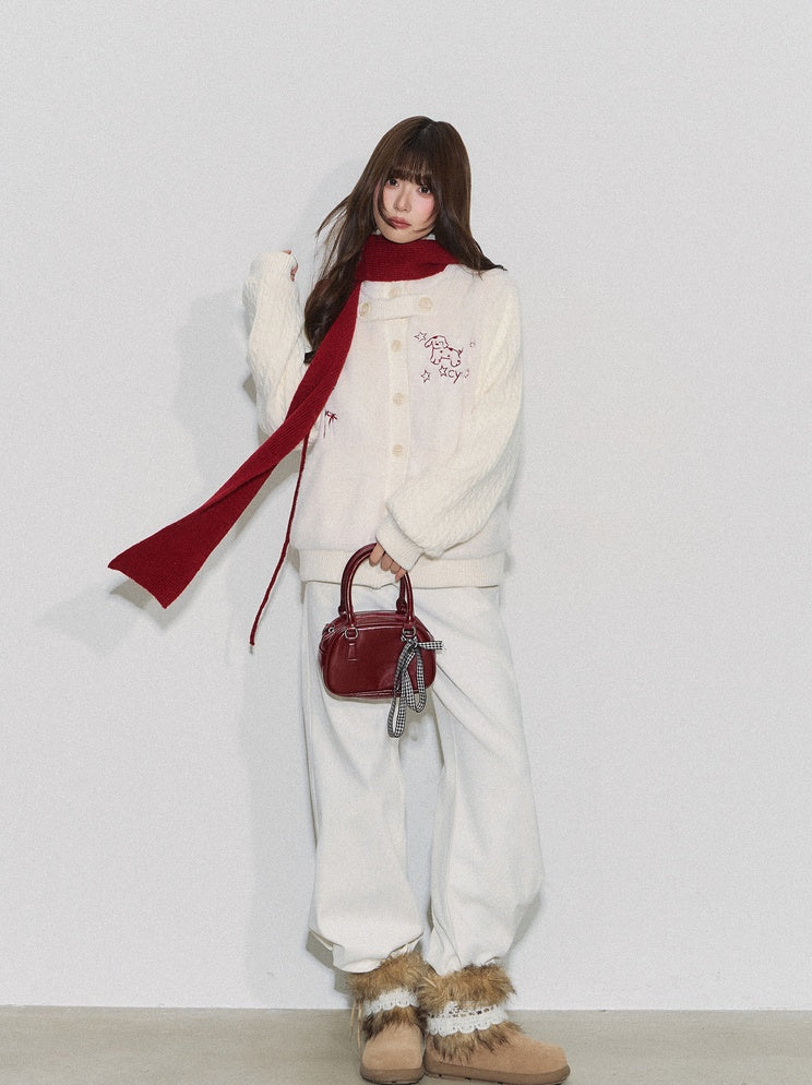 CyNi | COZY RABBIT HAIR CARDIGAN【ID:TN00097】