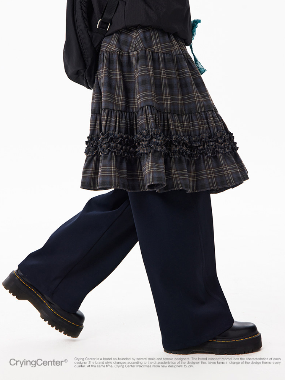 CryingCenter Check Frill Skirt