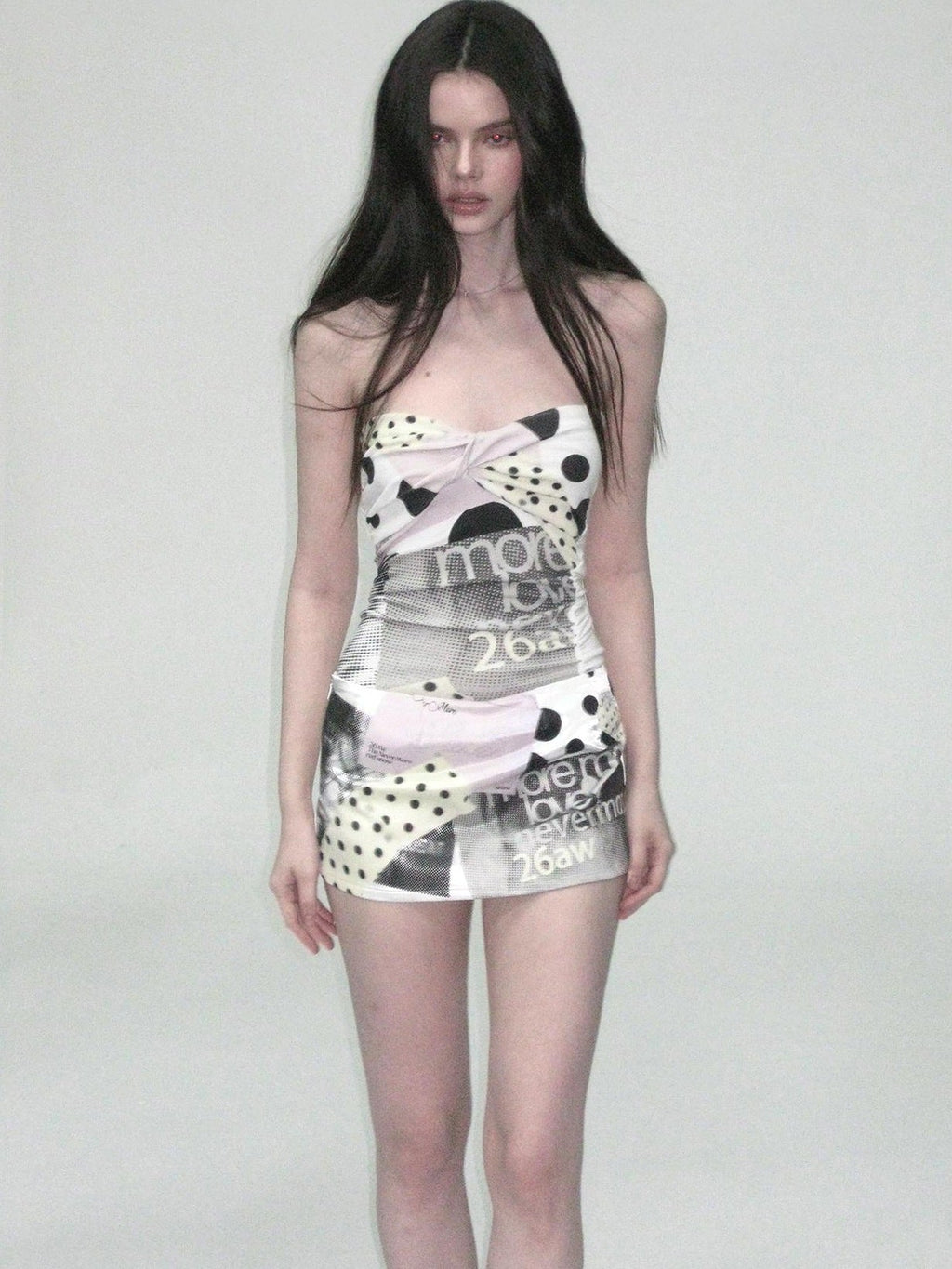 Cute Floral Print Sweet Slim Fit Regular Length Off White Sizes S M L Tube Tops