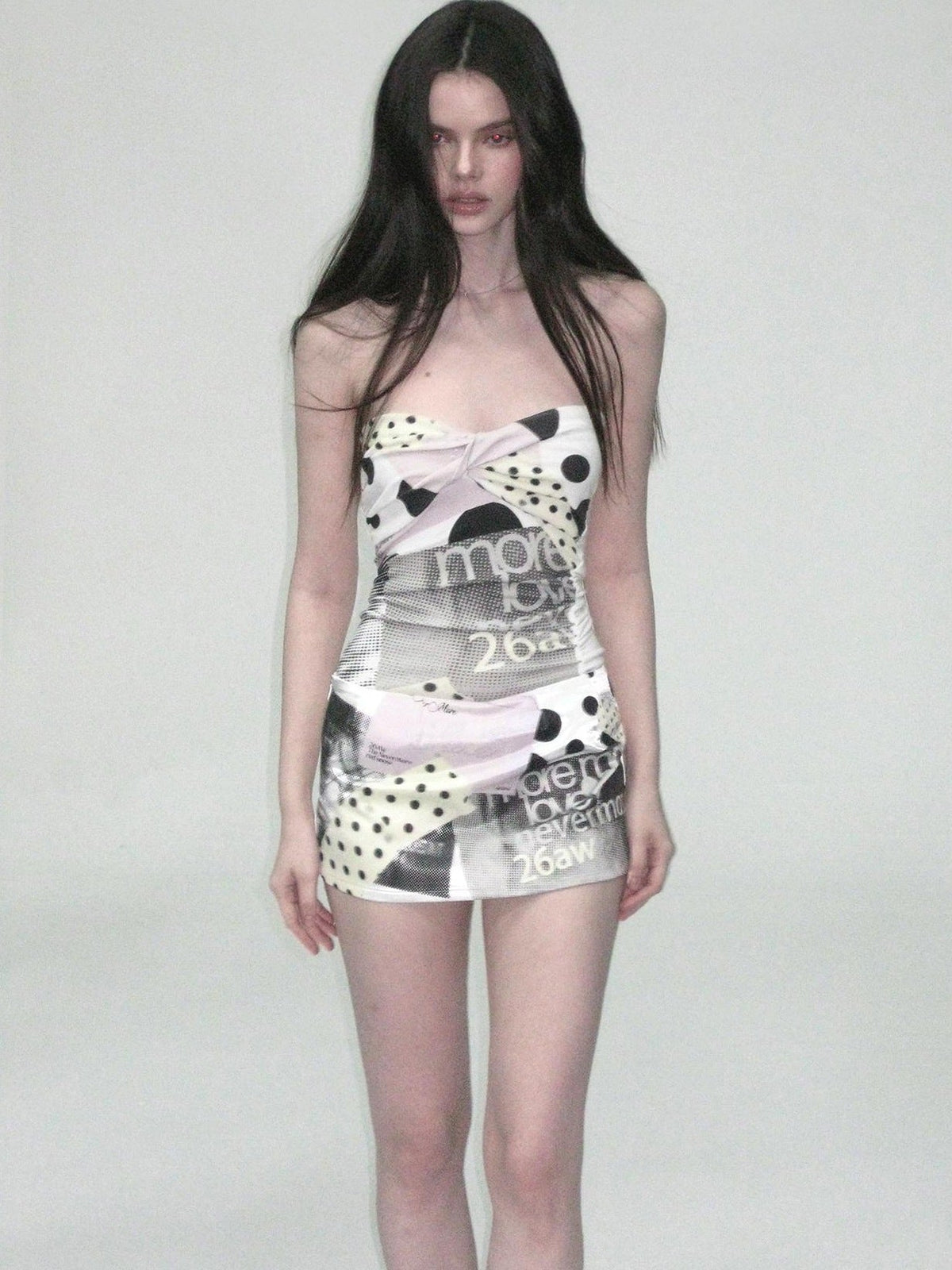 Cute Floral Print Sweet Slim Fit Regular Length Off White Sizes S M L Tube Tops