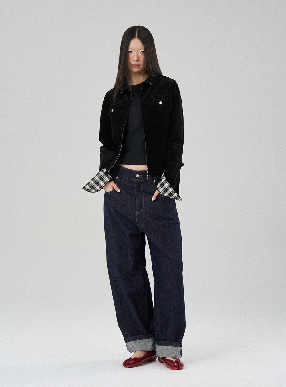 Slim Mid-Length Corduroy Jacket
