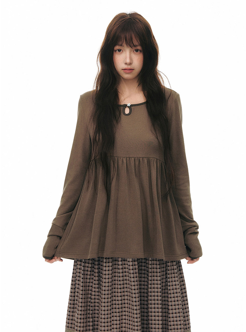 Twinkle Peplum Girl Top (2color)