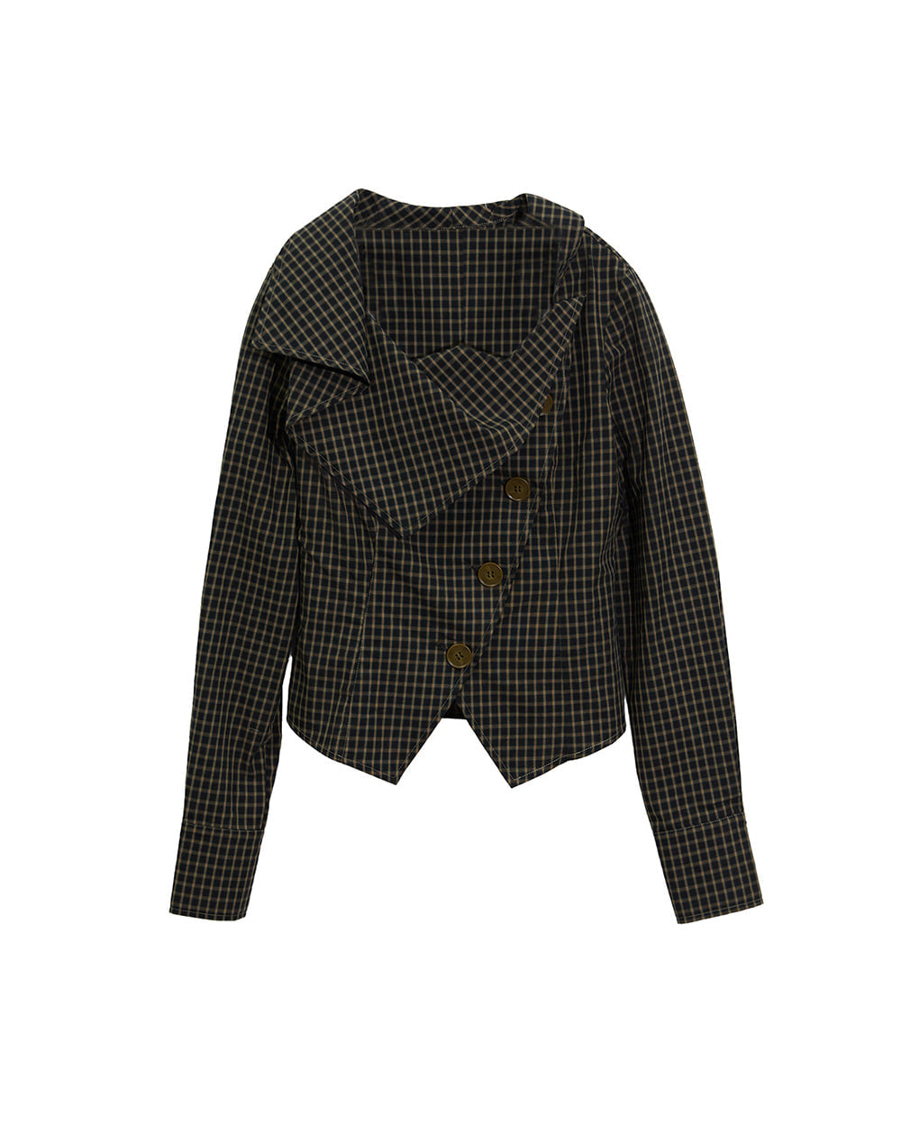 Cipher Fold Check Jacket (2color)