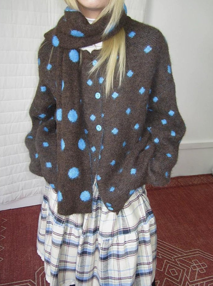 3months |  LOOSE KNITTED SWEATER JACKET【ID:TN00019】