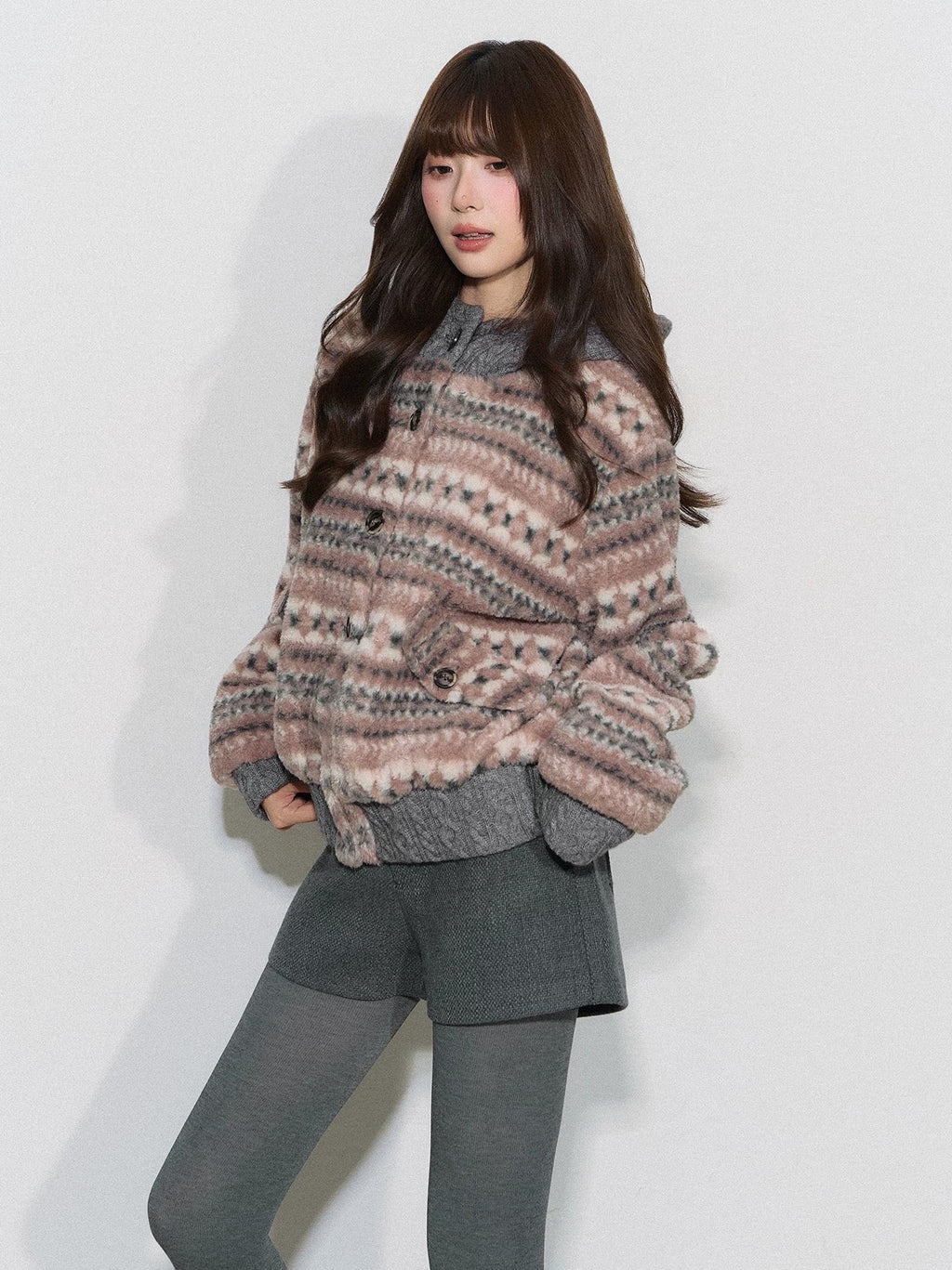 THELIGHT | RETRO CASUAL KNIT JACKET【ID:TN00091】