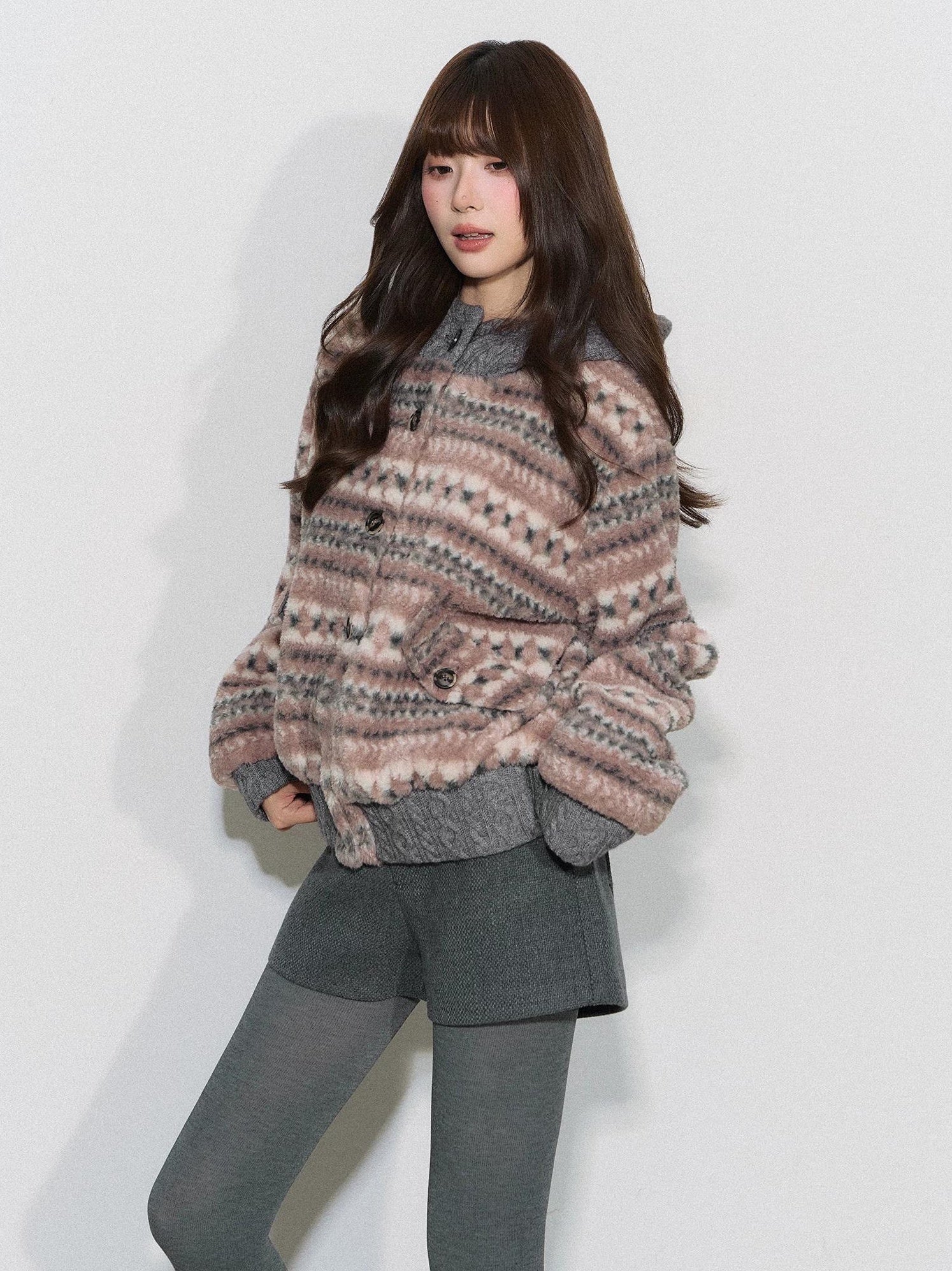 THELIGHT | RETRO CASUAL KNIT JACKET【ID:TN00091】
