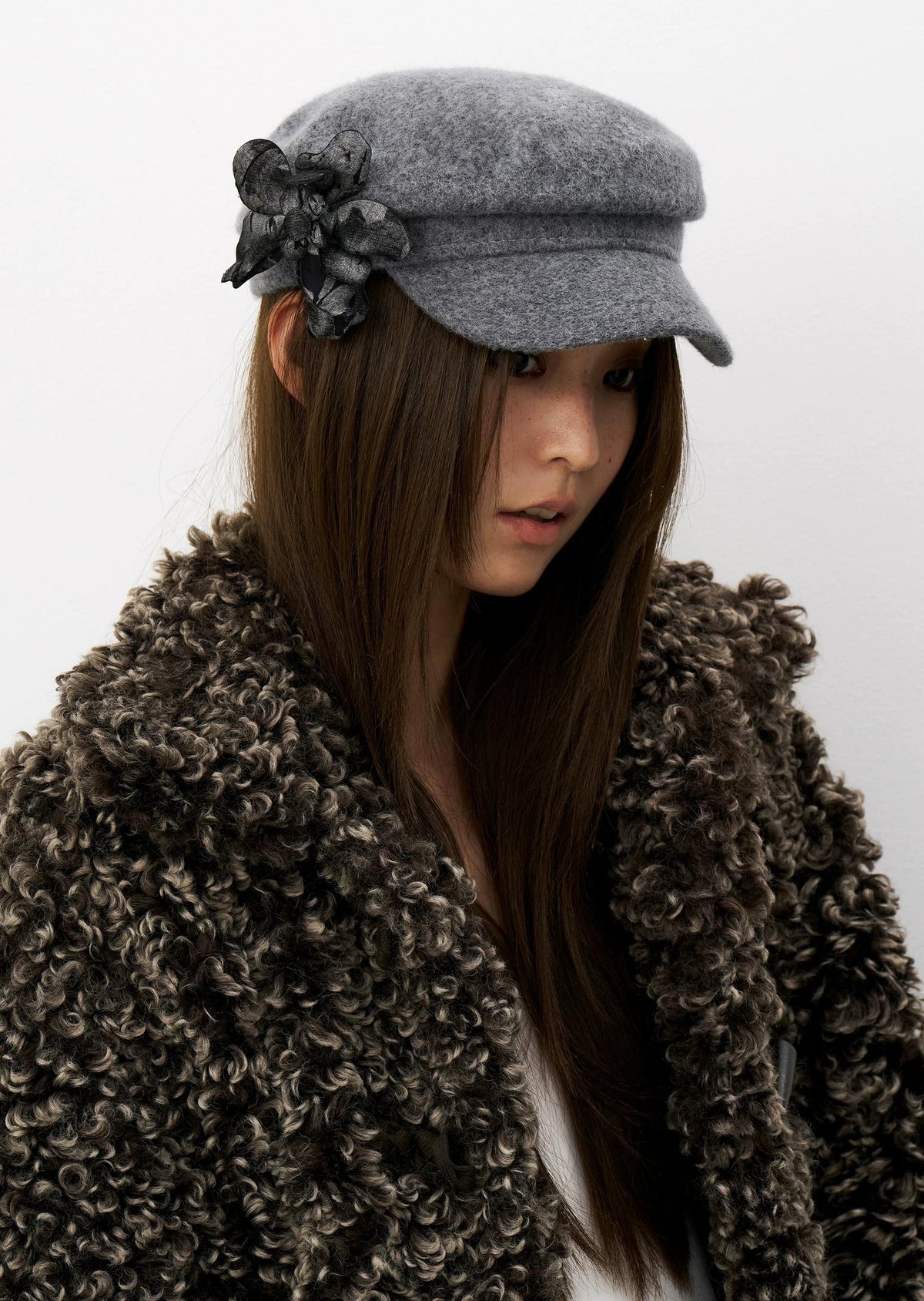 THELIGHT | THREE-DIMENSIONAL WOOL BERET CAP【ID:TN00120】