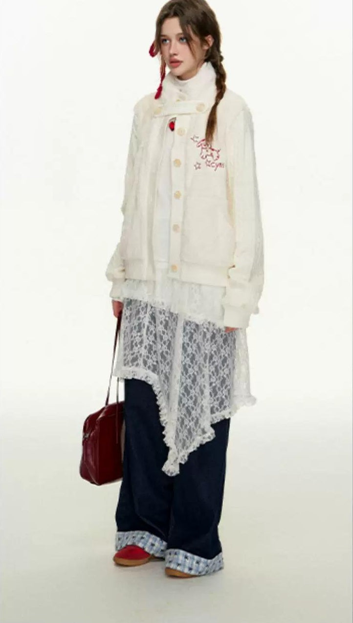 CyNi | COZY RABBIT HAIR CARDIGAN【ID:TN00097】