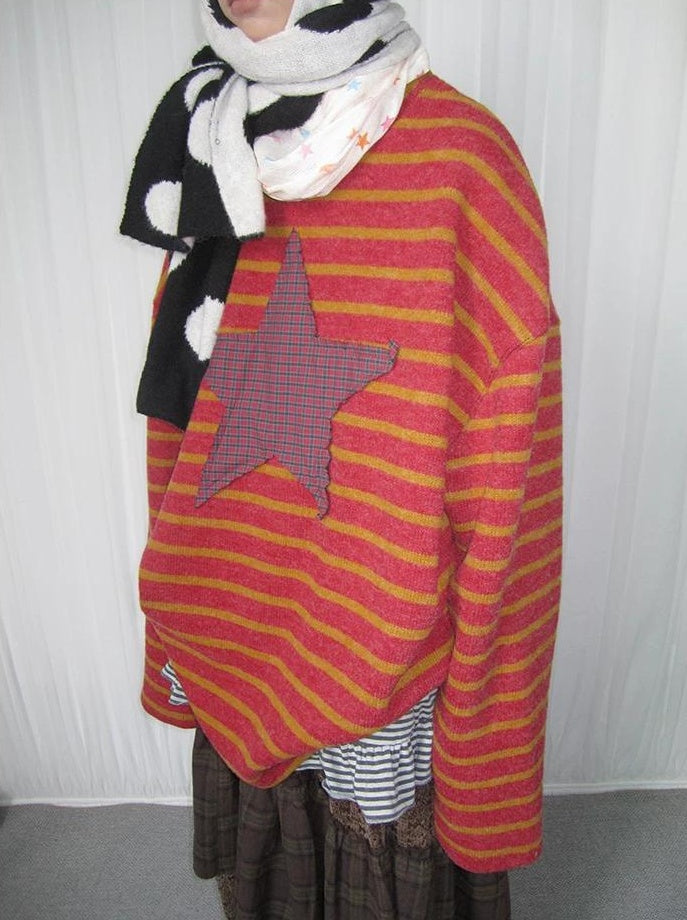 3months |  KOREAN STRIPED KNIT SWEATER【ID:TN00026】
