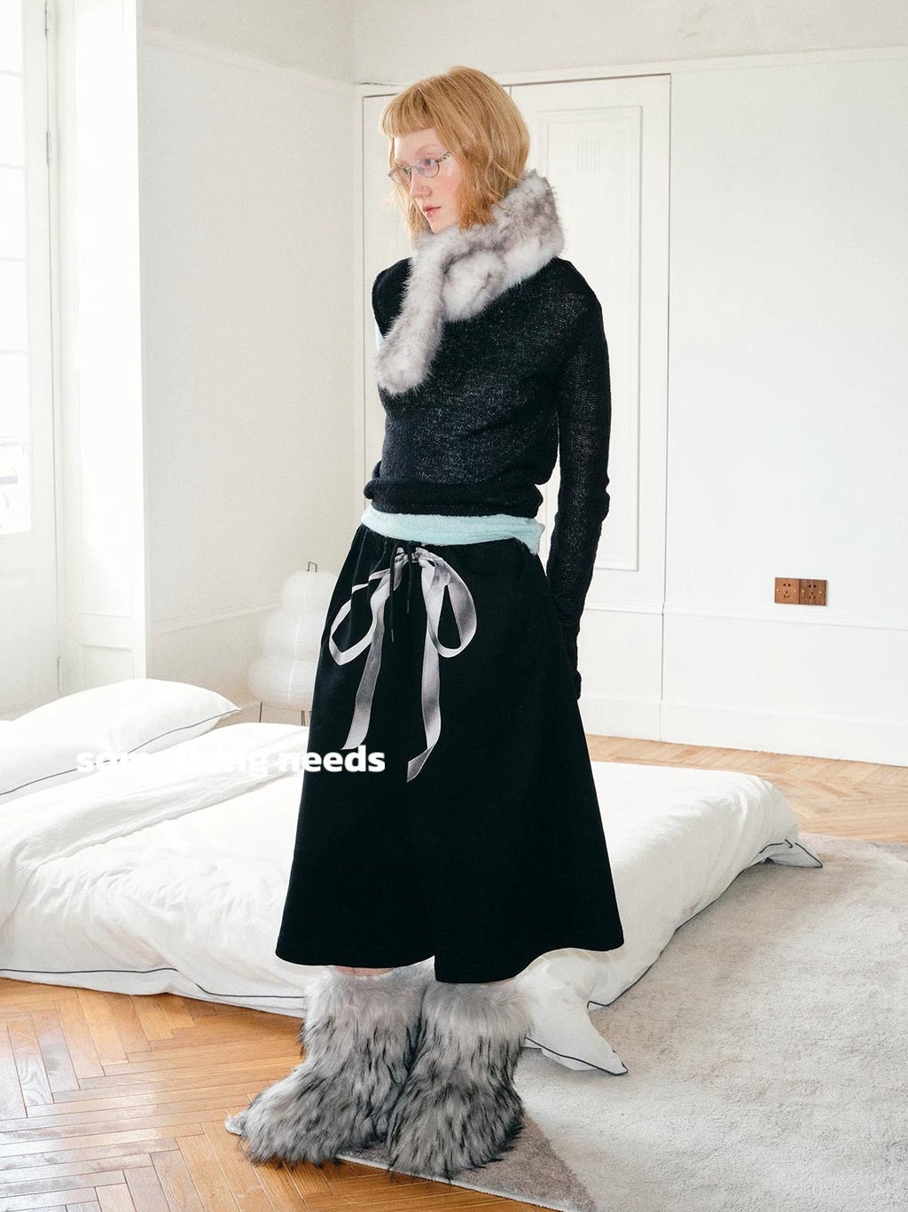 TRIA SELECT | TRENDY PLUSH SCARF WITH PATTERNS【ID:TN00078】