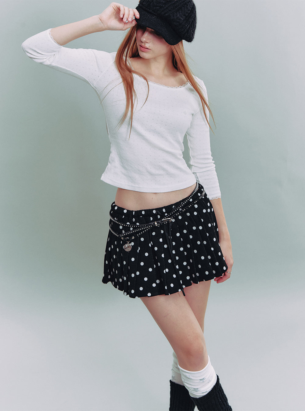 Scallop Trim Cotton Top