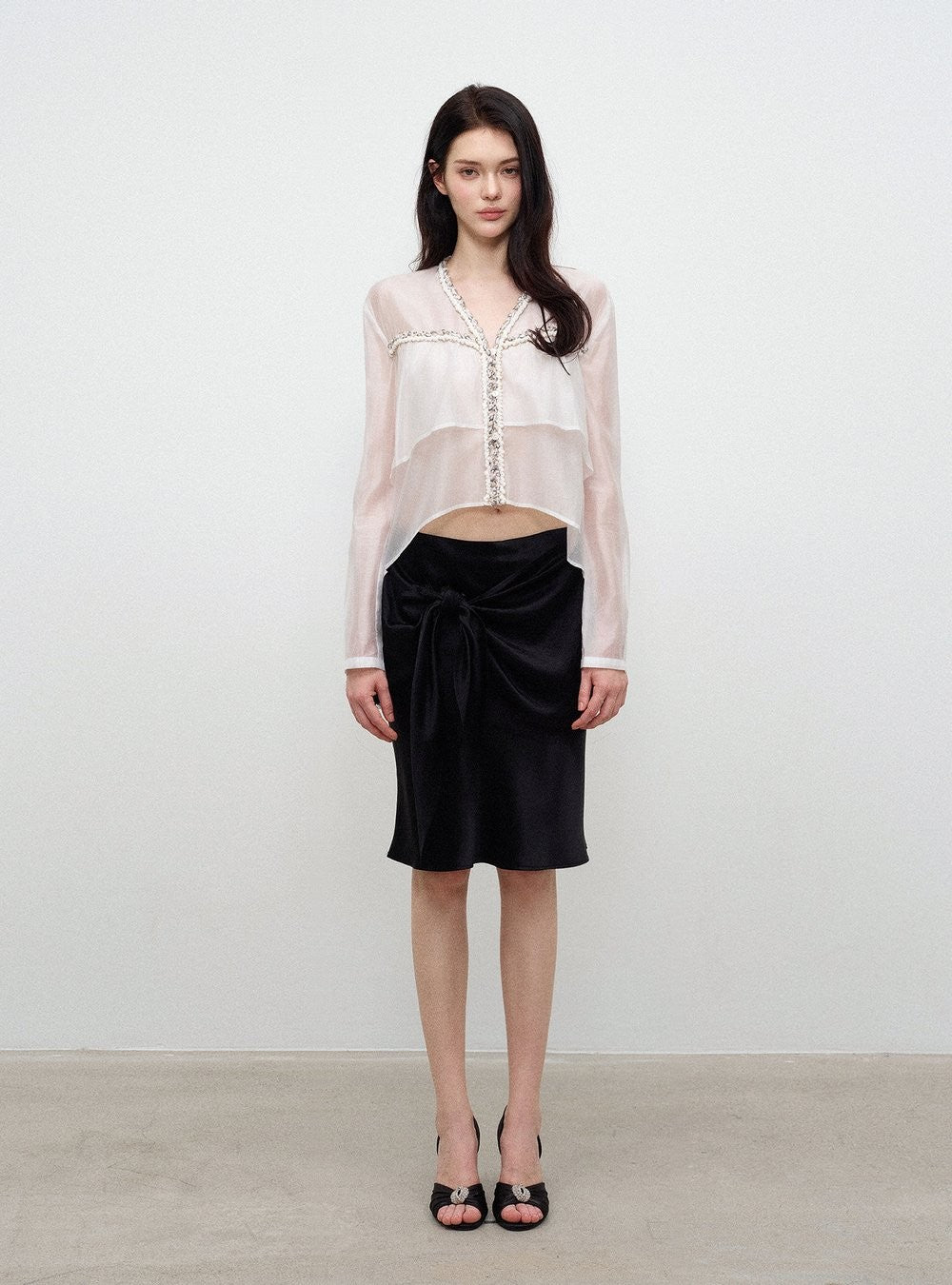 Shell Bead Sheer Shirt