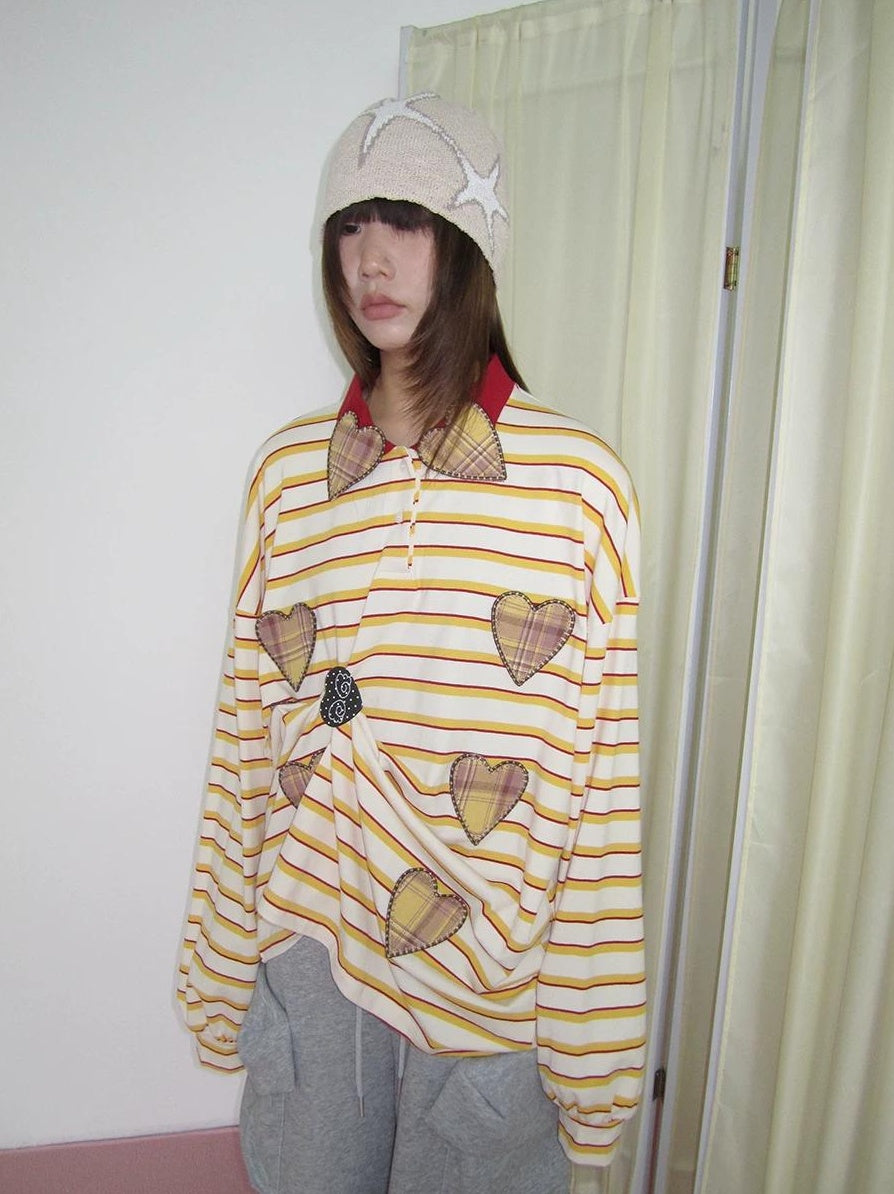 3months | 3D STRIPED DECORATIVE SWEATER【ID:TN00041】