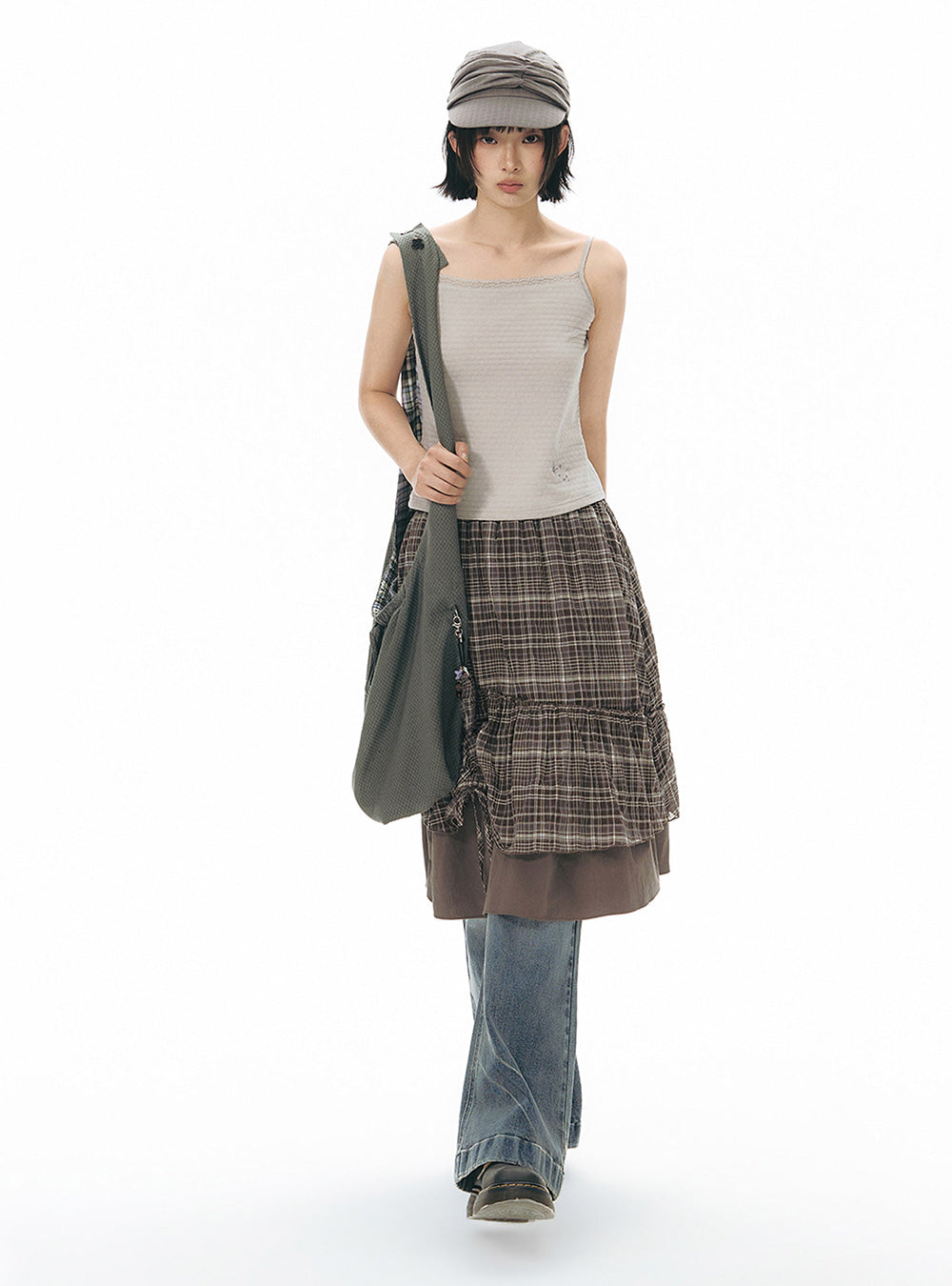 Washed Slim Bootcut Denim Pants