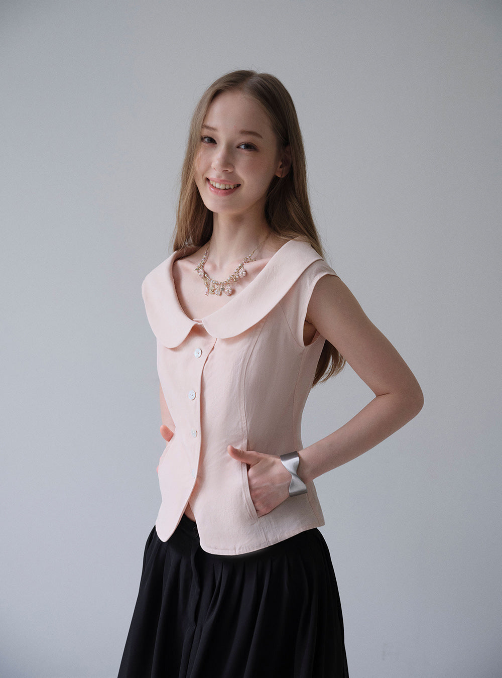 Muted Peter Pan Blouse (2color)