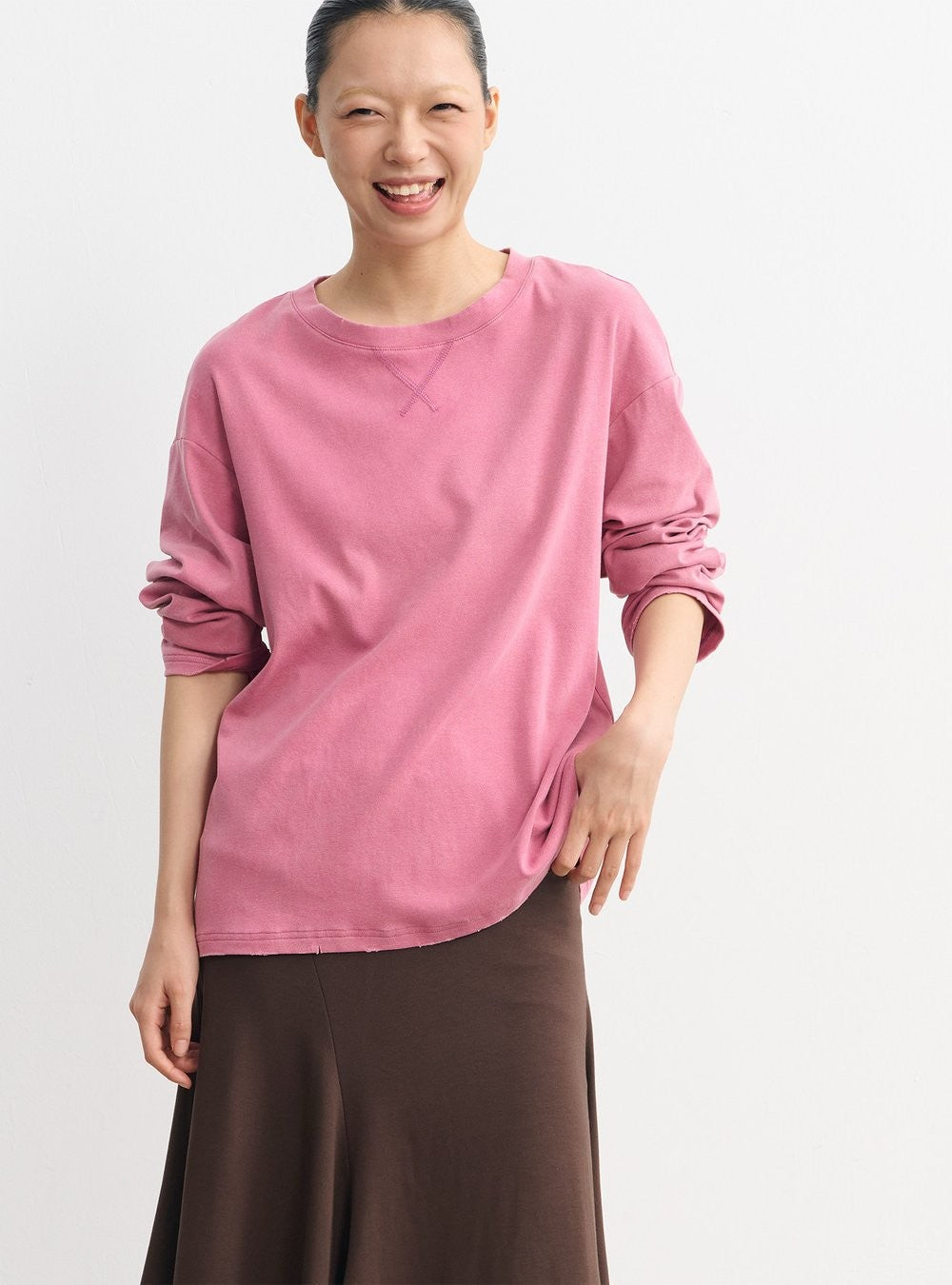 Washed Stitch Relaxed Top (2color)