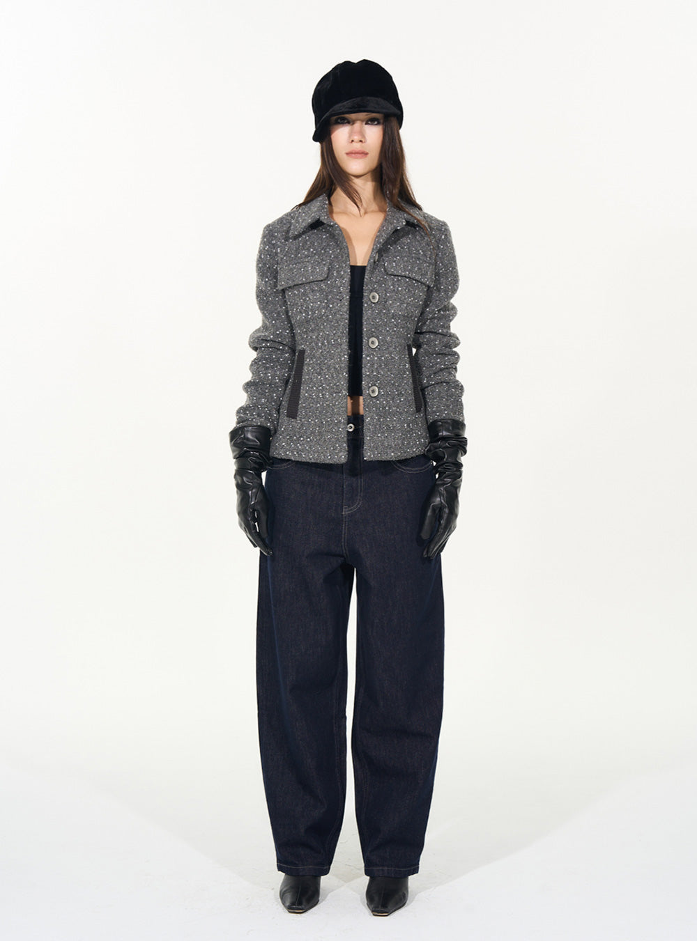 Gray Wool Wave Coat