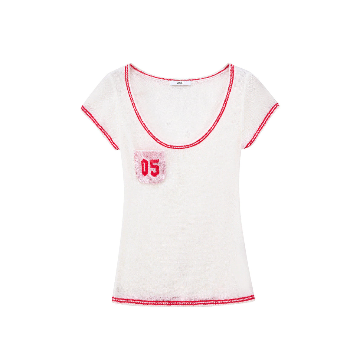 Rhythm Number Pocket Top (3color)