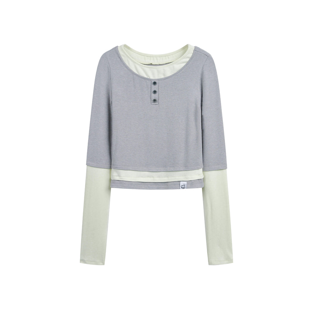 Layered Contrast Wool Base Top (2color)