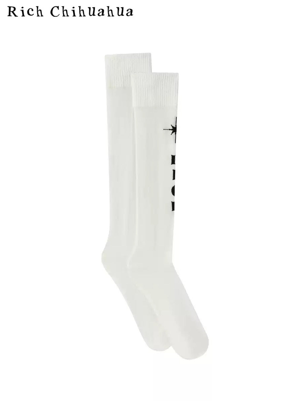 Star Pattern Lettering Long Socks