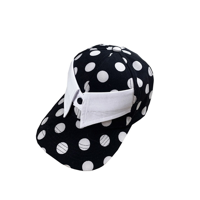 Cute Polka Dot Bow Adjustable Cotton Casual Unisex Couple Baseball Caps