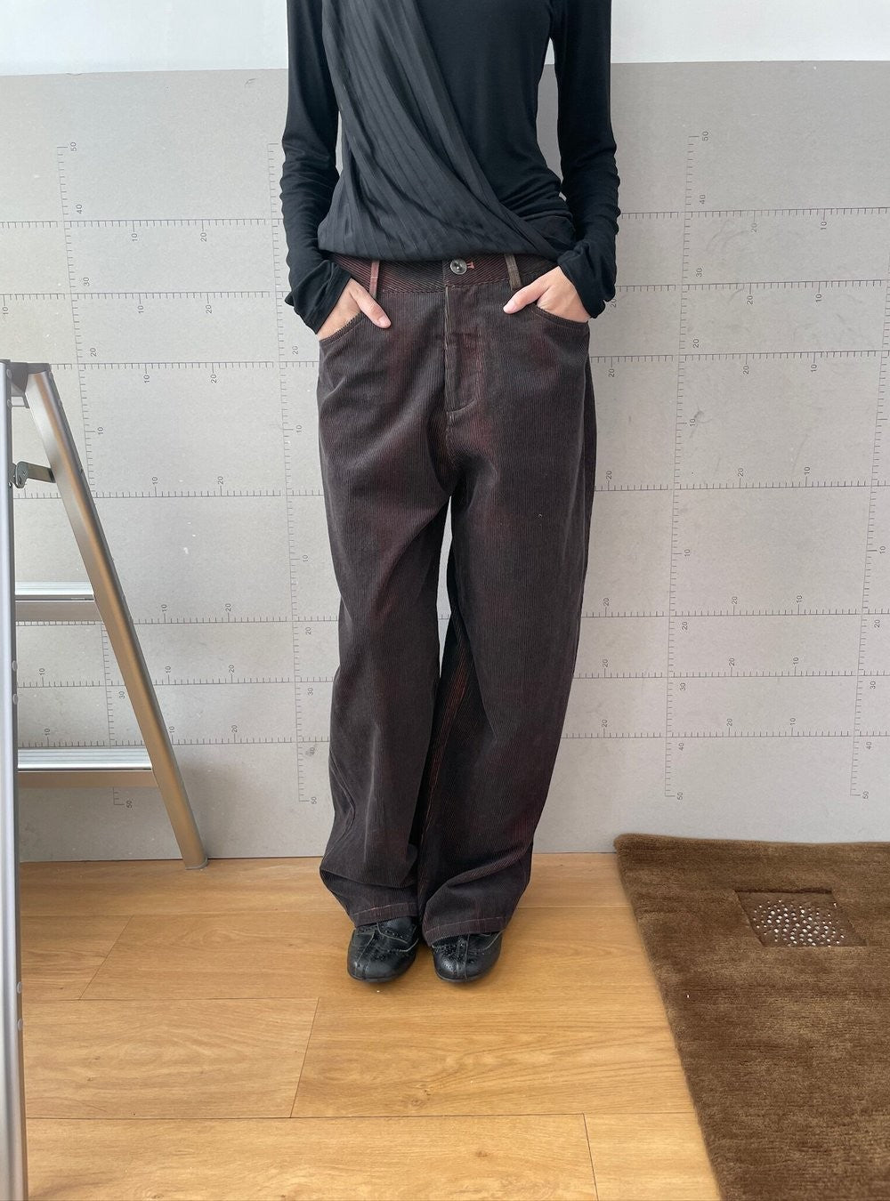 Corduroy Layered Pants