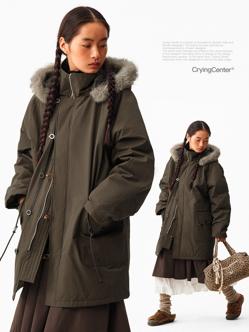 CryingCenter Detachable Utility Parka