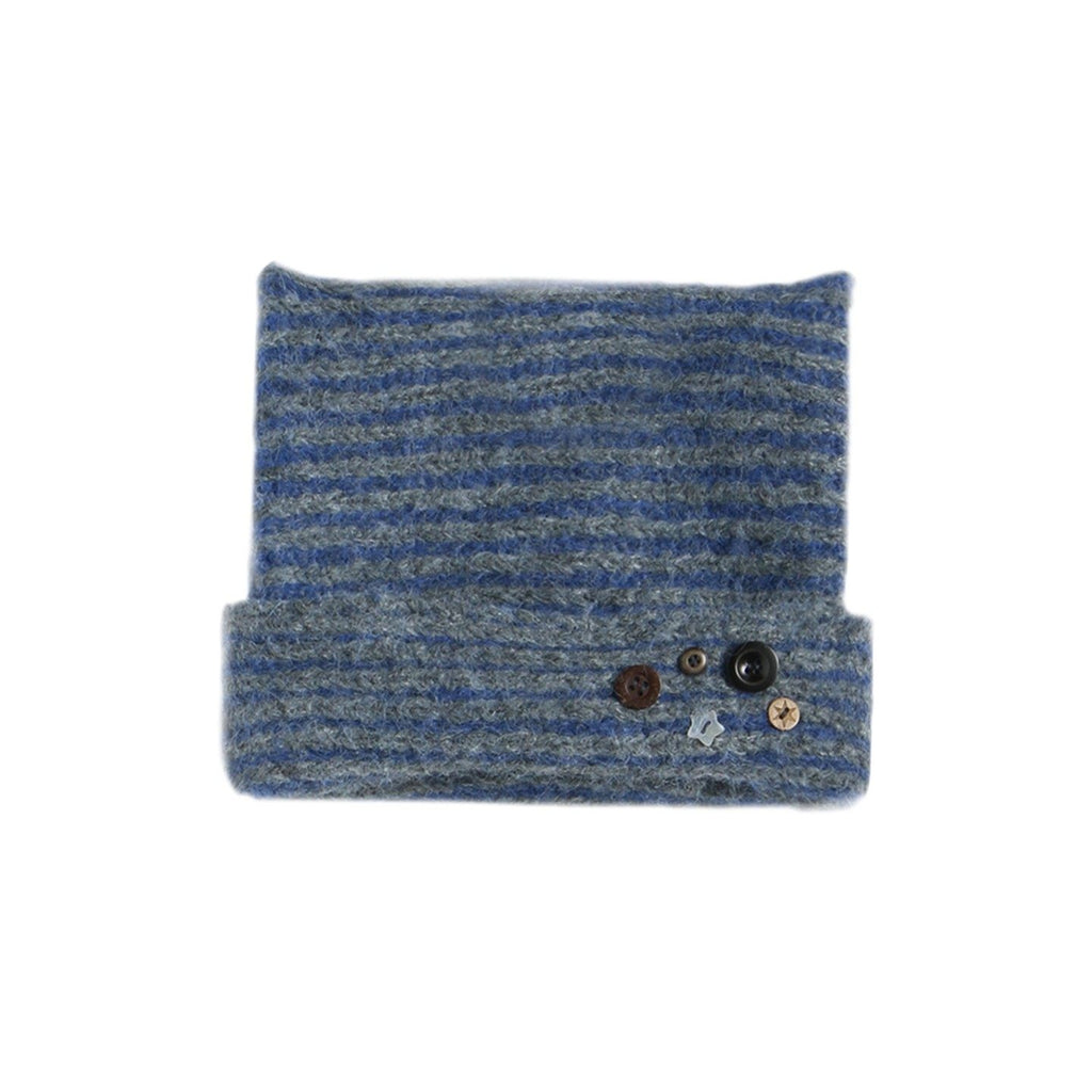 Retro Stripe Knit Beanie (2color)
