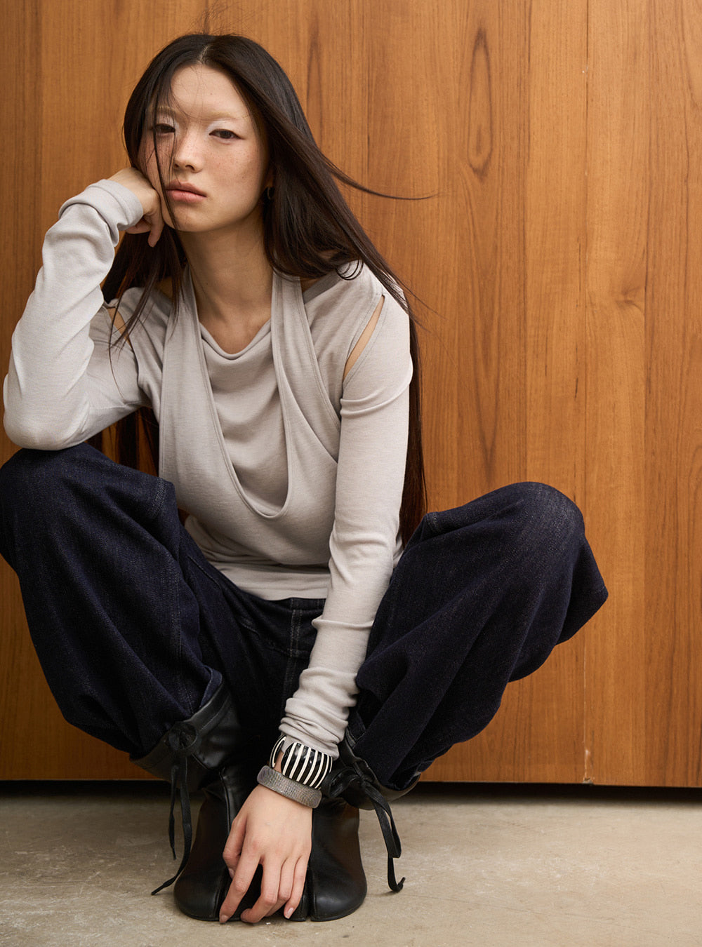 Halter Neck Two-Way Long Sleeve
