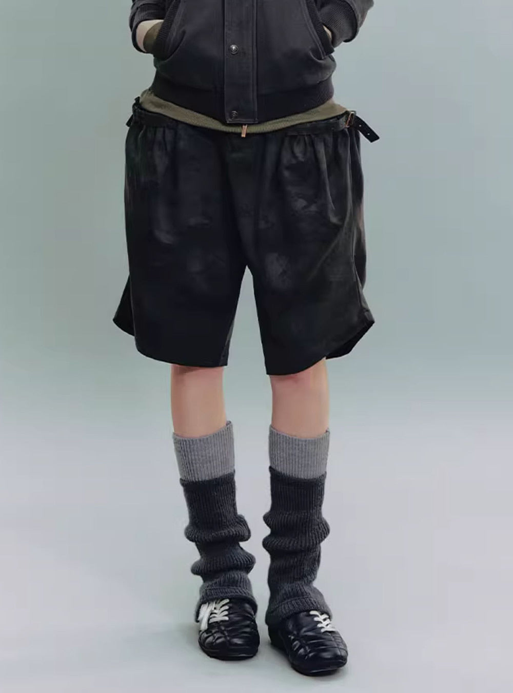 Grunge Camo Pleated Shorts