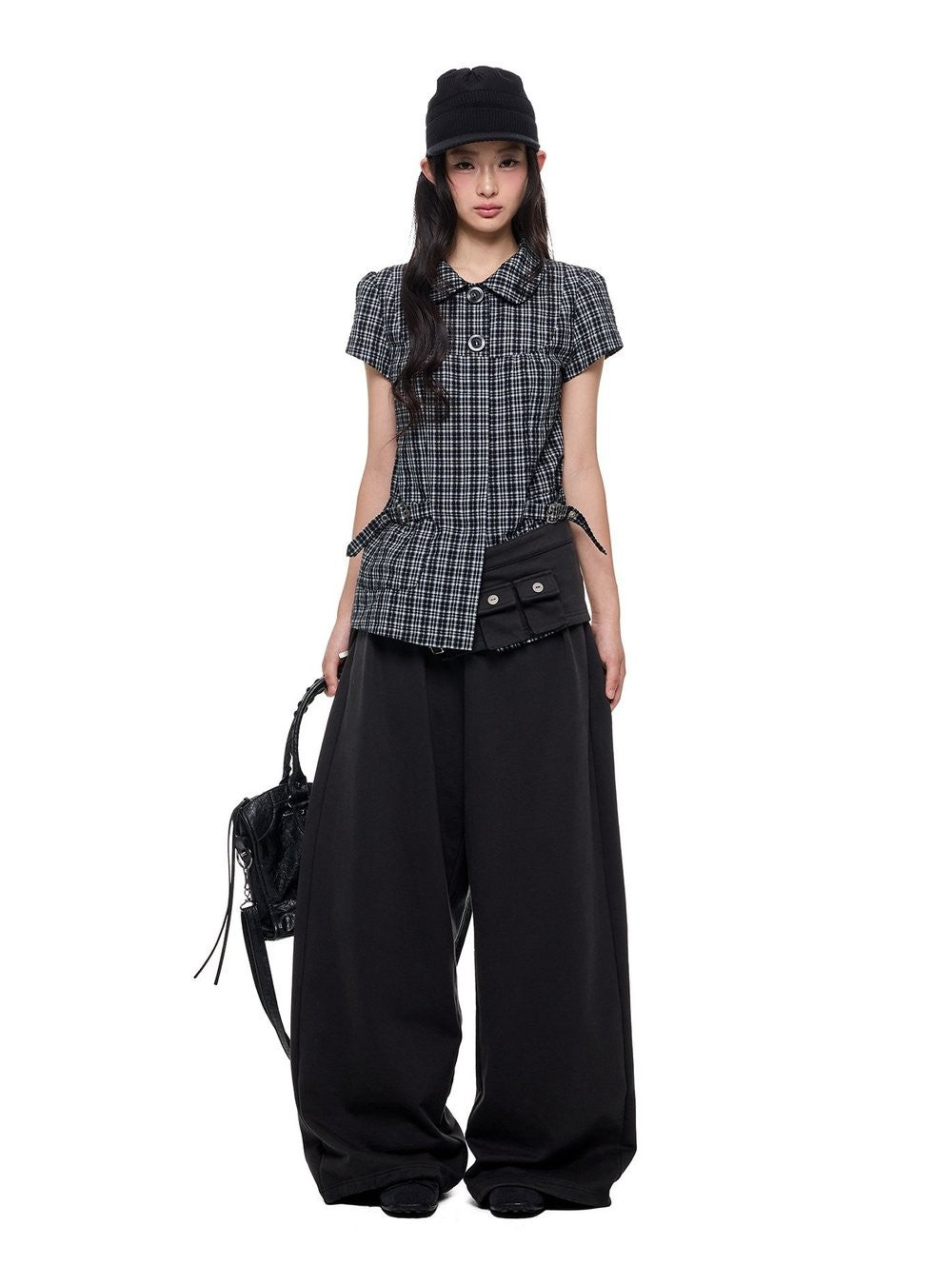Detachable Pocket Wide Pants