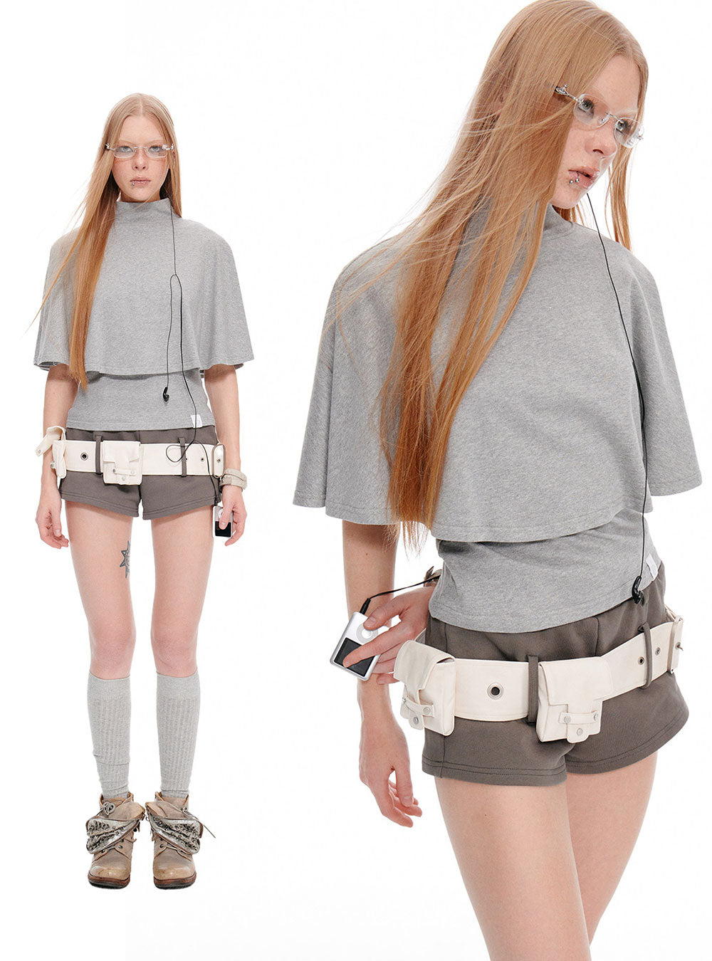 Layered Cape Drape Top (2color)