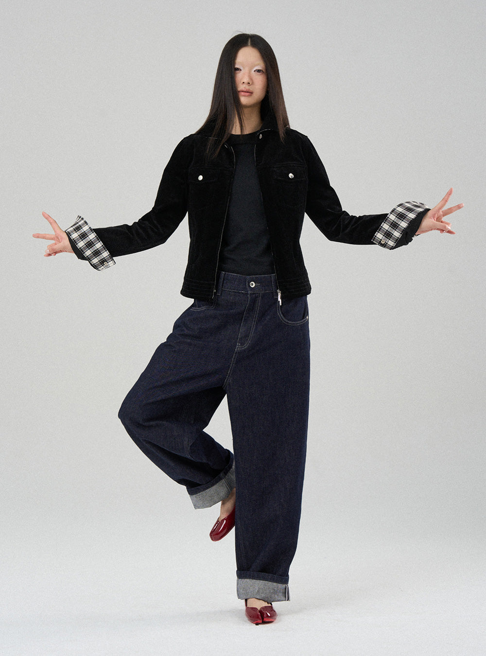 Slim Mid-Length Corduroy Jacket