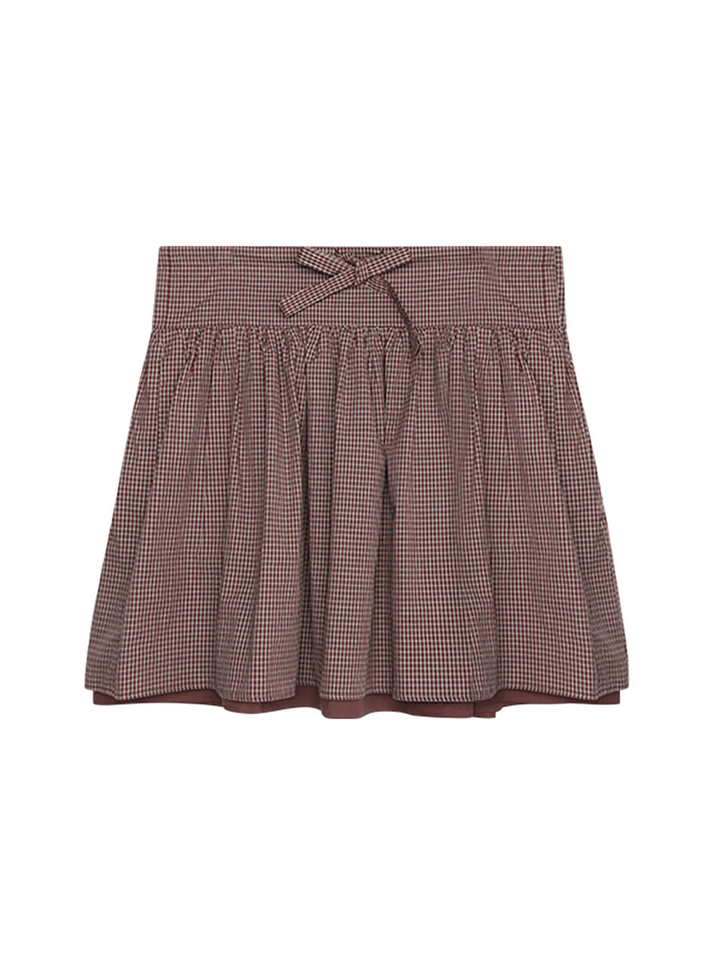 Ribbon Tie Gathered Skirt (2color)