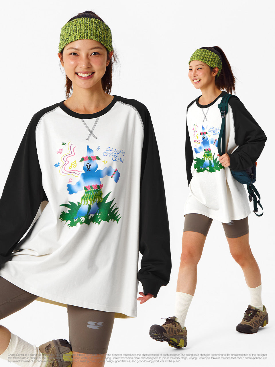 CryingCenter Jungle Character Raglan Long Sleeve