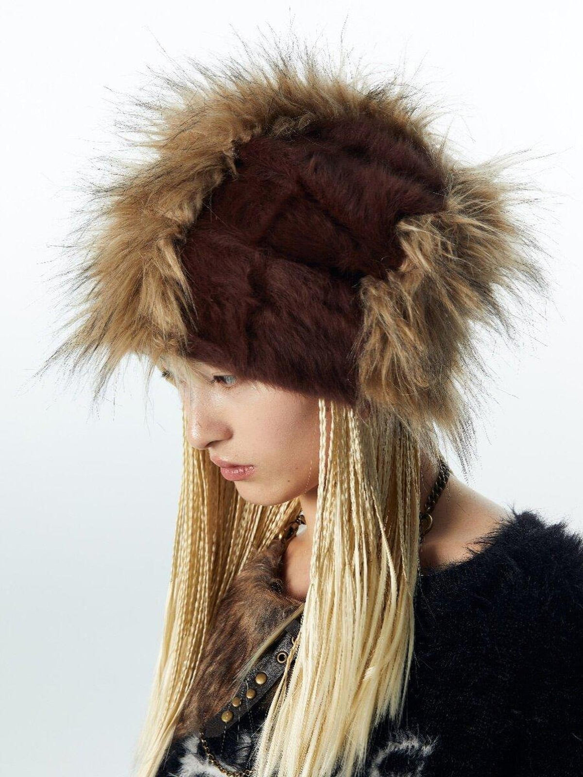 Handmade Warm Studded Casual Round Top Unisex Acrylic Pullover Beanies