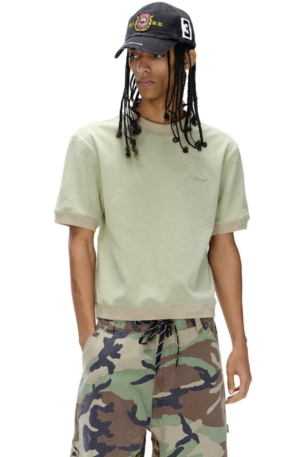 3D Velvet Round Neck T-Shirt
