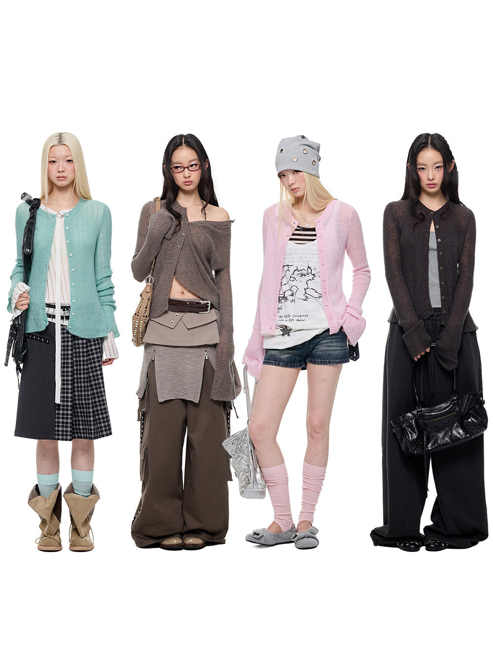 Soft Knit Mohair Cardigan (4color)