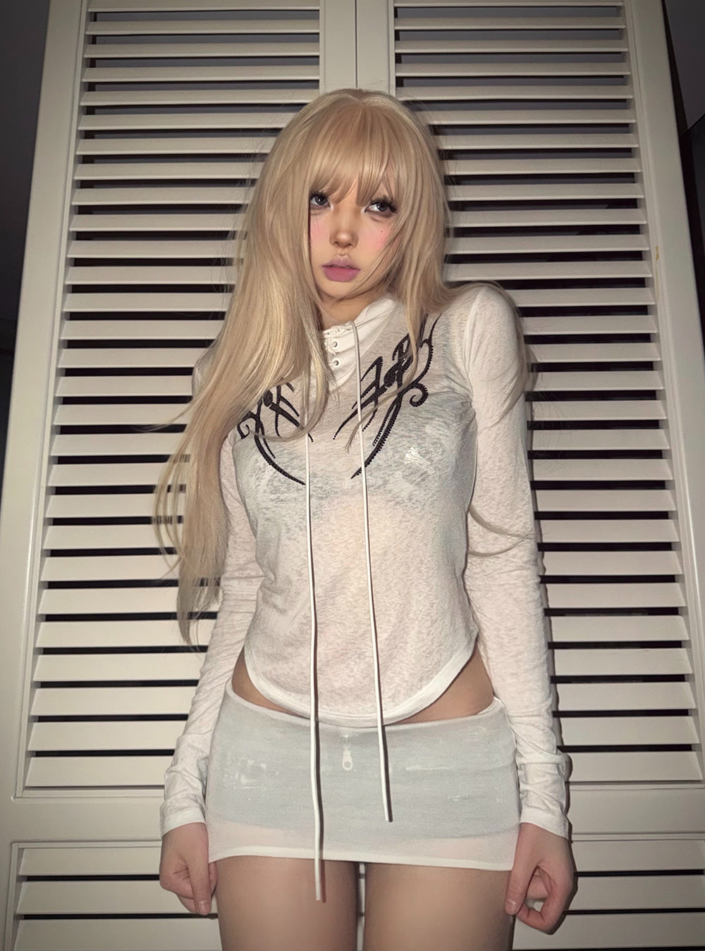 Ivory Phantom Hood Top